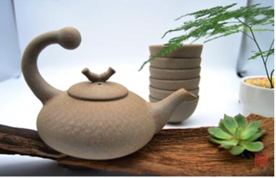 定瓷茶器：原礦粗瓷一枝獨(dú)秀套裝，精美跳刀紋裝飾，更顯與眾不同